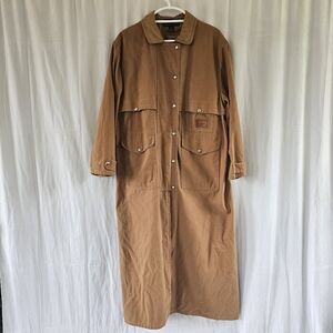 Mens Lauren Ralph Lauren Brown Duck Outback Equestrian Duster Western Co…